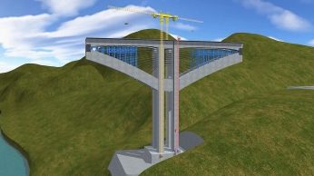 桥梁建筑 三维施工动画